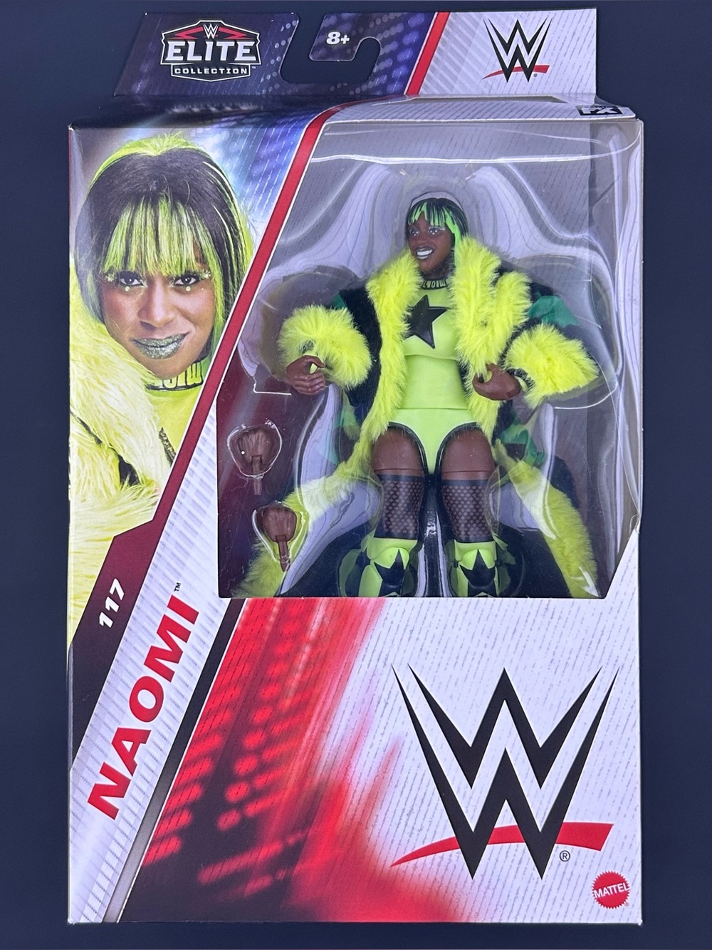 Mattel WWE Elite 117 Naomi Wrestling Action Figure 2025 Glow TNA Trinity Fatu
